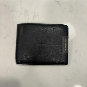 Montblanc Bifold Wallet Mens One Size Leather Black Luxury Suede Lining EUC